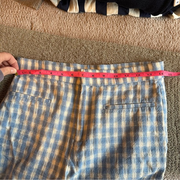 Zara Blue and White Checkered Gingham Pants - Picture 6 of 6